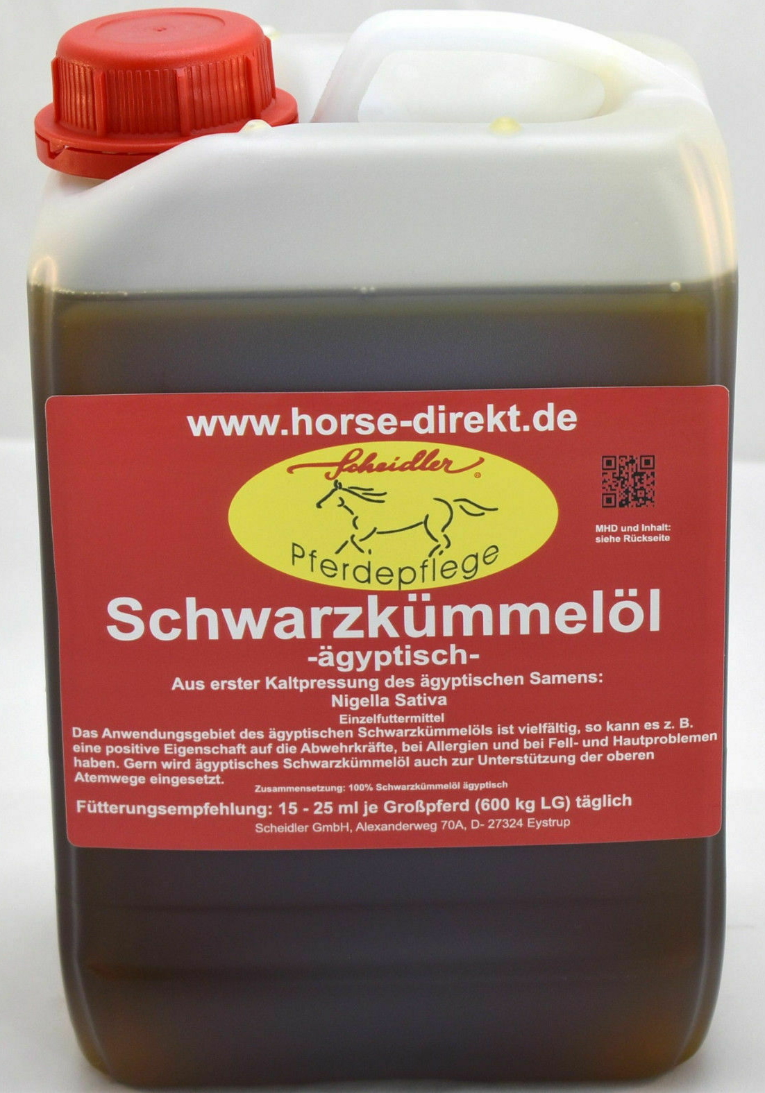 Schwarzkümmelöl, original ägyptisch, 10L, Atemwege, Hund,Pferd (1L/ 14